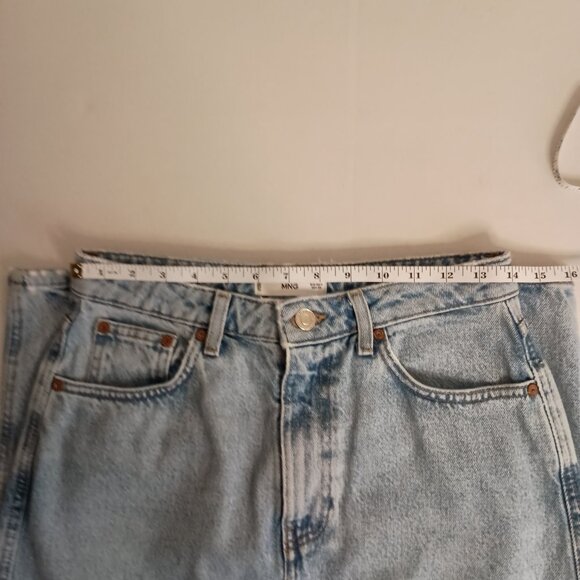 Mango High Waist Maxi Light Blue Denim Skirt Women's Size S - Picture 12 of 16